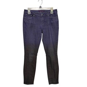 Prana Purple Ombre Gradient Women's Skinny Jeans Size 8 5-Pocket Soft Stretch